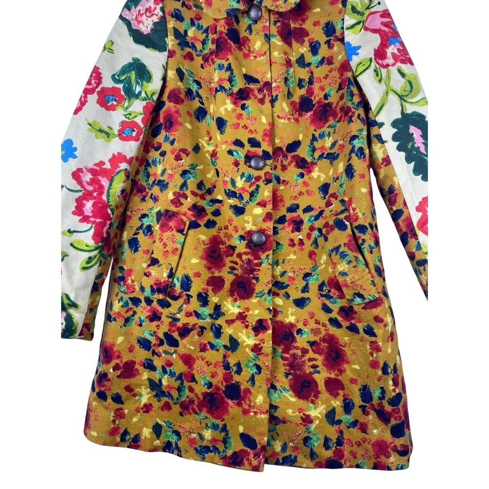 ANTHROPOLOGIE ELEVENSES LEOPARDLILY CAR COAT SWING JACKET US 2 Lined GUC - Picture 2 of 11